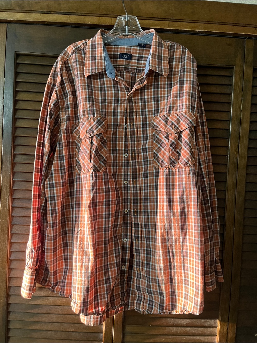 IZOD Men’s Plaid Button-Down Shirt